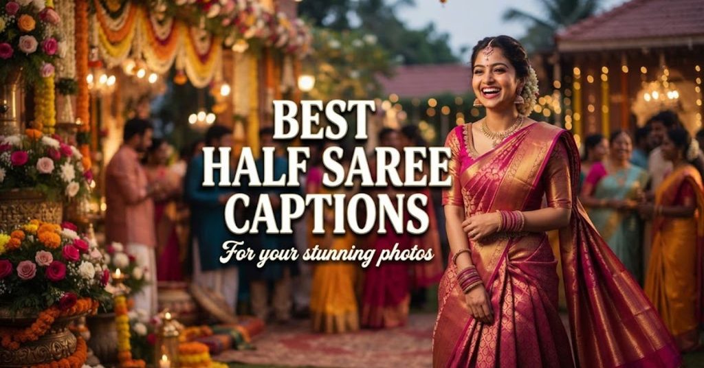 Best Half Saree Captions