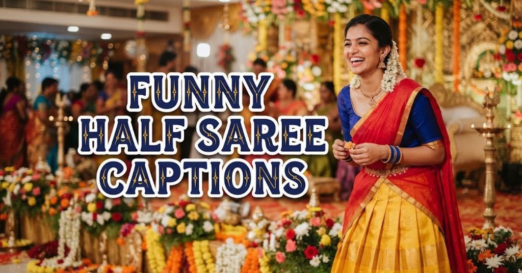 Funny Half Saree Captions