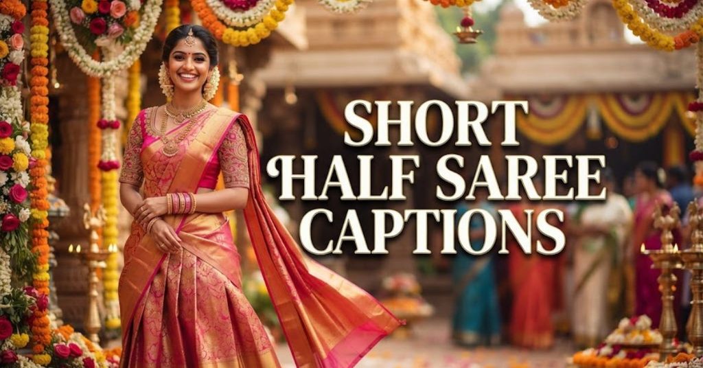 Short Half Saree Captions